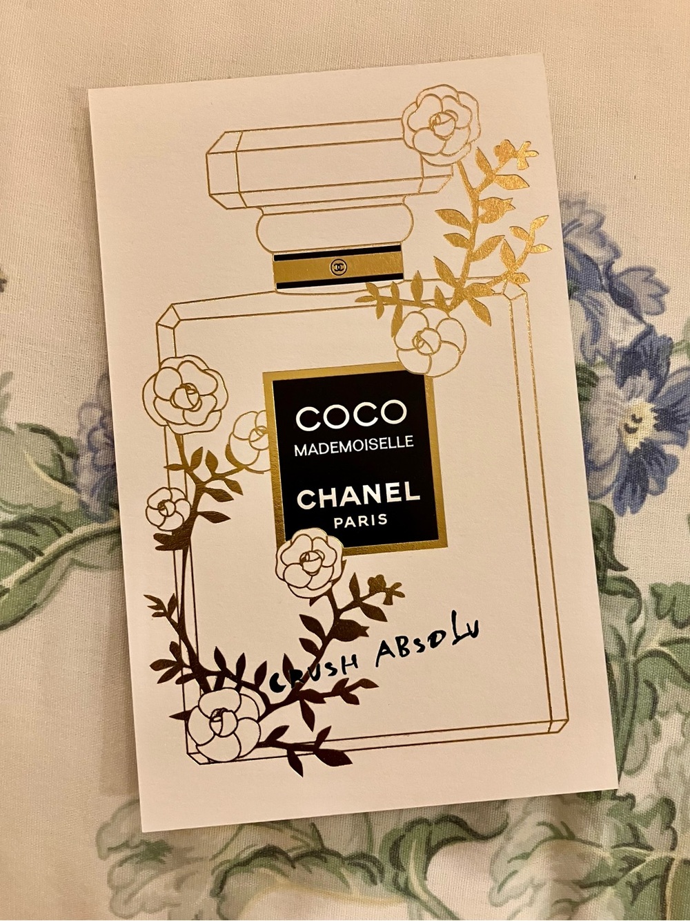 Chanel Coco Mademoiselle fragrance card/postcard